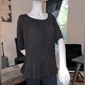 NWT Black Peplum Top